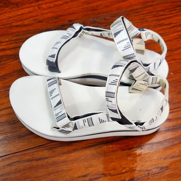 TEVA Platform Chara Bright White Sandals - Picture 5 of 7